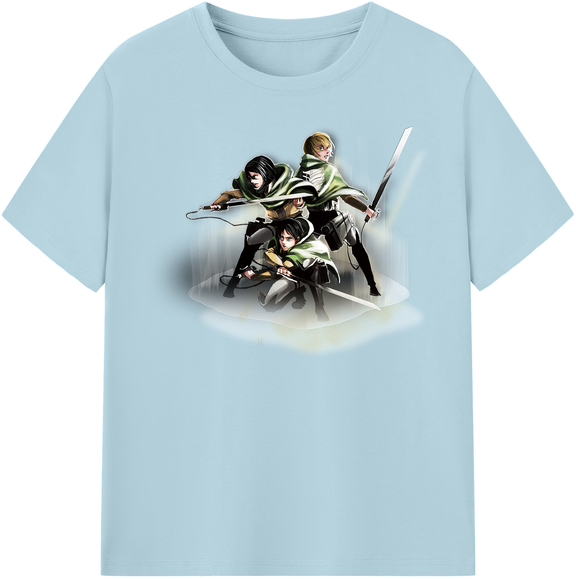 （画像用） 進撃の巨人 Attack on Titan 綿100％半袖Tシャツ（フロントプリント）